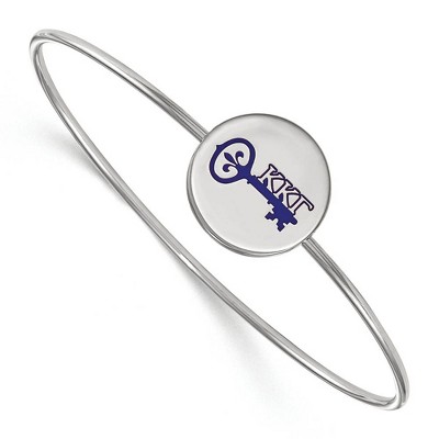 Black Bow Jewelry Sterling Silver Kappa Kappa Gamma Greek Life Bangle Bracelet 6 Inch