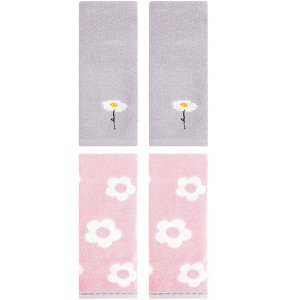 REGALWOVEN 4 Pcs Bathroom Soft Absorbent Cotton Hand Towels - 1 of 4
