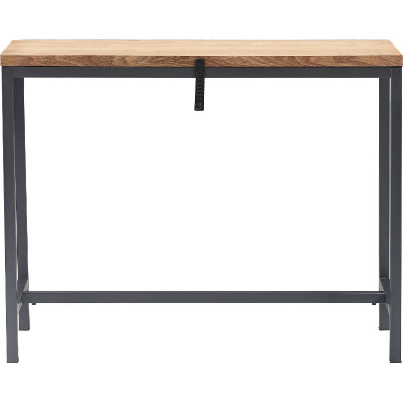 Dobson Natural Wood and Black Metal Console Table Natural - Finch, 4 of 8