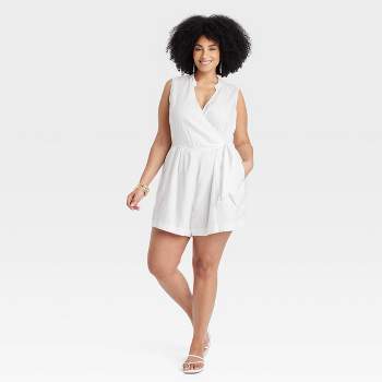 Women's Linen Mini Jumpsuit - A New Day™