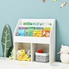 Infans Kids Wooden Bookshelf Bookcase Children Toy Storage Cabinet Organizer - 3 of 4