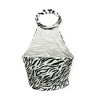 Artyska Women's Halter Neck Sleeveless Animal Printed Smocked Party Crop Top - 3 of 4
