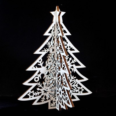 Ganz 10.0 Inch Laser Cut Christmas Tree Star Laser Tree Sculptures