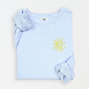 Simply Sage Market Embroidered Summer Sun Lightweight Garment Dyed Sweatshirt - 1 of 4