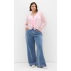 Women's Plus Size Luscious Sheer Ruffles Top - pout pink | CITY CHIC - 2 of 4