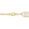 EVERLY JEWELRY | Yellow Plated Sterling Silver 1/10 CT TGW Cubic Zirconia And 8 - 8.5 mm Freshwater Cultured Pearl Bracelet, 7.25-inch - 4 of 4