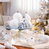 Aoibox 100pcs Christmas Tree Decorations Set Shatterproof Plastic Baubles Ornaments White Balls Stars Snowflakes for Holiday Wedding Party - 4 of 4