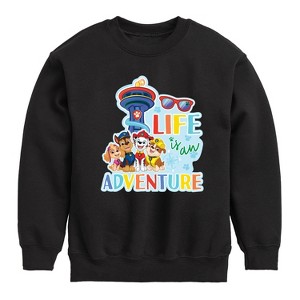 Boys' - Paw Patrol - Life Is An Adventure Graphic Long Sleeve Fleece Sweatshirt - 1 of 4
