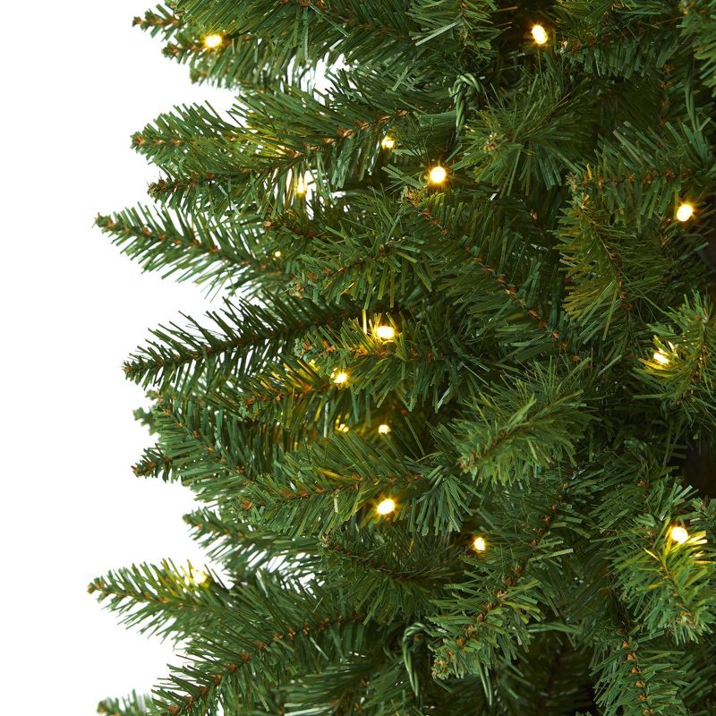 6.5ft Nearly Natural Pre-Lit LED Mountain Pine Artificial Christmas Tree Clear Lights, 4 of 10