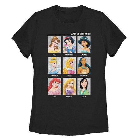 Women's Disney Princesses Class of Bright Ever After T-Shirt - Black - Small