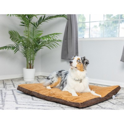 Large Earth Brown and Mocha Faux Suede Pet Bed Mat