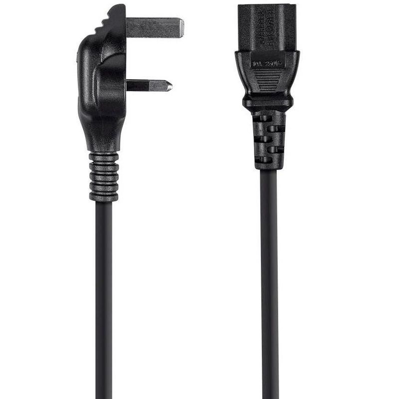 Monoprice 3-Prong Power Cord - 3 Feet - Black, England British Cable, BS 1363 (UK) to IEC 60320 C13, 18AWG, 5A/1250W, 250V For Laptop Computer, 2 of 7