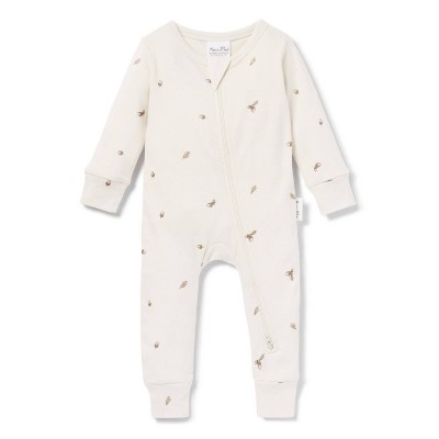 Aster Baby Romper, Grey Check main image 1