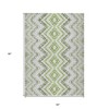 Green Ivory And Gray Geometric Washable Indoor Outdoor Area Rug - 3 of 4