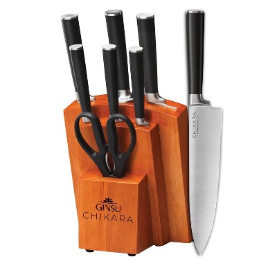 Ginsu Chikara 8pc Knife Block Set Toffee