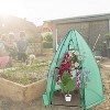54"X54"x71" Outdoor Greenhouse, Heavy-Duty PE Cover & Metal Frame, Zippered Door with Mesh Window for Plant Protection, Portable Garden House - 2 of 4