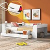 Whisen Twin Size Daybed with Shelves, Drawers and Built-In Charging Station - 2 of 4