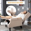 Vintage Upholstered Wingback Heated Vibrating Massage Recliner Chair with Remote Controller and Push-back Recline - 4 of 4