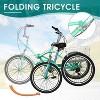 Docred Folding Tricycles, 7 Speed, 20 24 26 Inch 3 Wheel Folding Bikes with Low Step-Through, Foldable Tricycle for Women, Men, Seniors - 4 of 4