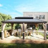 COWLOWN 12' X 18' Hardtop Aluminum Metal Gazebo with Reinforced Galvanized Steel Roof, Curtain and Netting for Your Backyard, Patio, Lawn or Deck - 3 of 4
