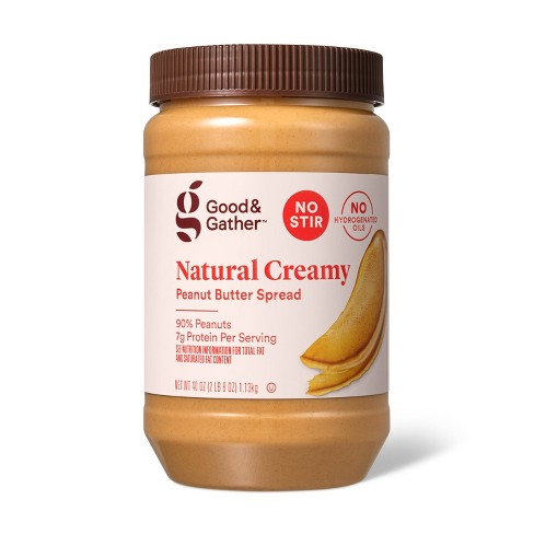 Natural No Stir Creamy Peanut Butter - 40oz - Good & Gather™ : Target