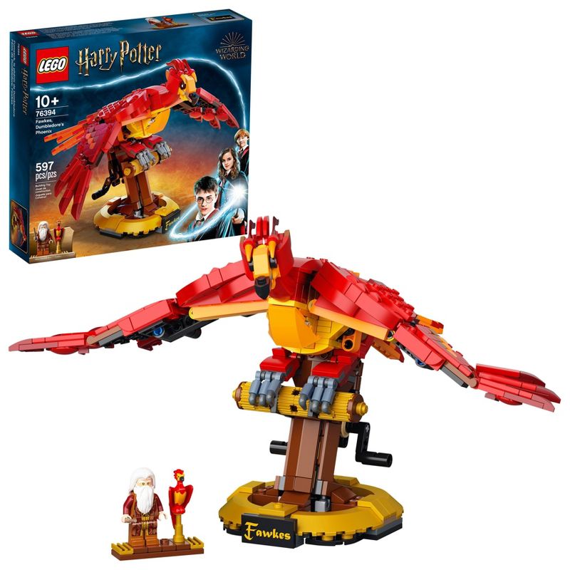 LEGO Harry Potter Fawkes, Dumbledore&#39;s Phoenix 76394 Building Kit, 1 of 13