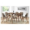 Lavin Mid-century Faux Leather Dining Chairs - Brown Walnut/beige (set ...