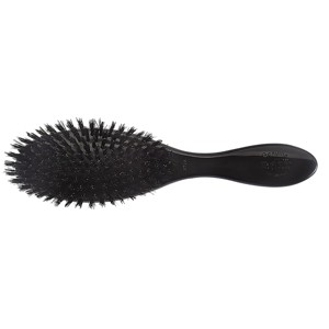 Bass Brushes Imperial Collection - Shine & Condition Hair Brush 100% Premium Natural Boar Bristles FIRM High Polish Acrylic Handle Full Oval Black - 1 of 4