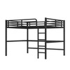 Ridstar 81.9 in. W Metal Queen Size Loft Bed-Black - 3 of 4