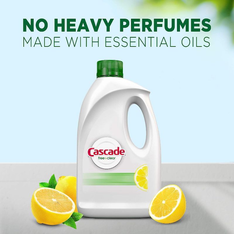 Cascade Free &#38; Clear Gel Lemon Essence Disinfectant - 75 fl oz, 5 of 10