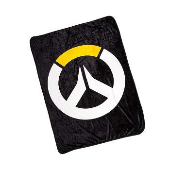 Surreal Entertainment Overwatch Logo Lightweight Fleece Throw Blanket | 45 x 60 Inches