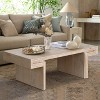 KWPZQEB Wooden Coffee Table - Wood Texture Design & Rustic Finish, Double-Tier Structure Center Table for Living Room - 3 of 4