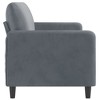 vidaXL 3-Seater Velvet Sofa in Stylish Dark Gray - Comfy Seating Experience with High Weight Capacity - Perfect for Living Room, Lounge, or Bedroom - 3 of 4