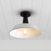 14" 1-Light Camila Classic Industrial Indoor/Outdoor Iron LED Semi Flush Mount - JONATHAN Y - 2 of 4