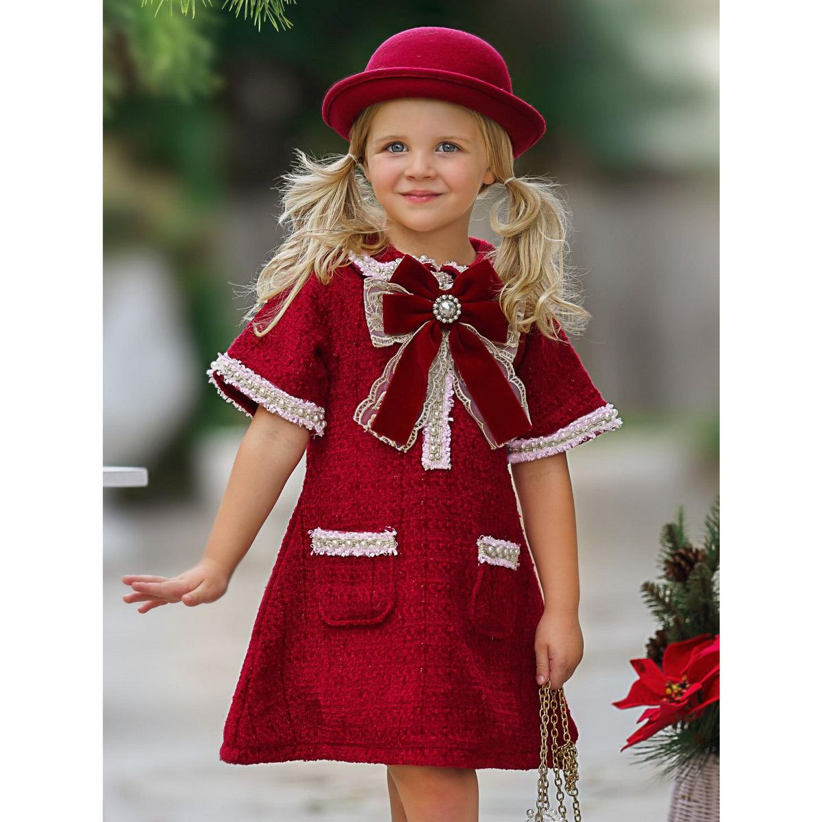 Cozy Meets Chic Tweed Dress Mia Belle Girls - thumbnail 2