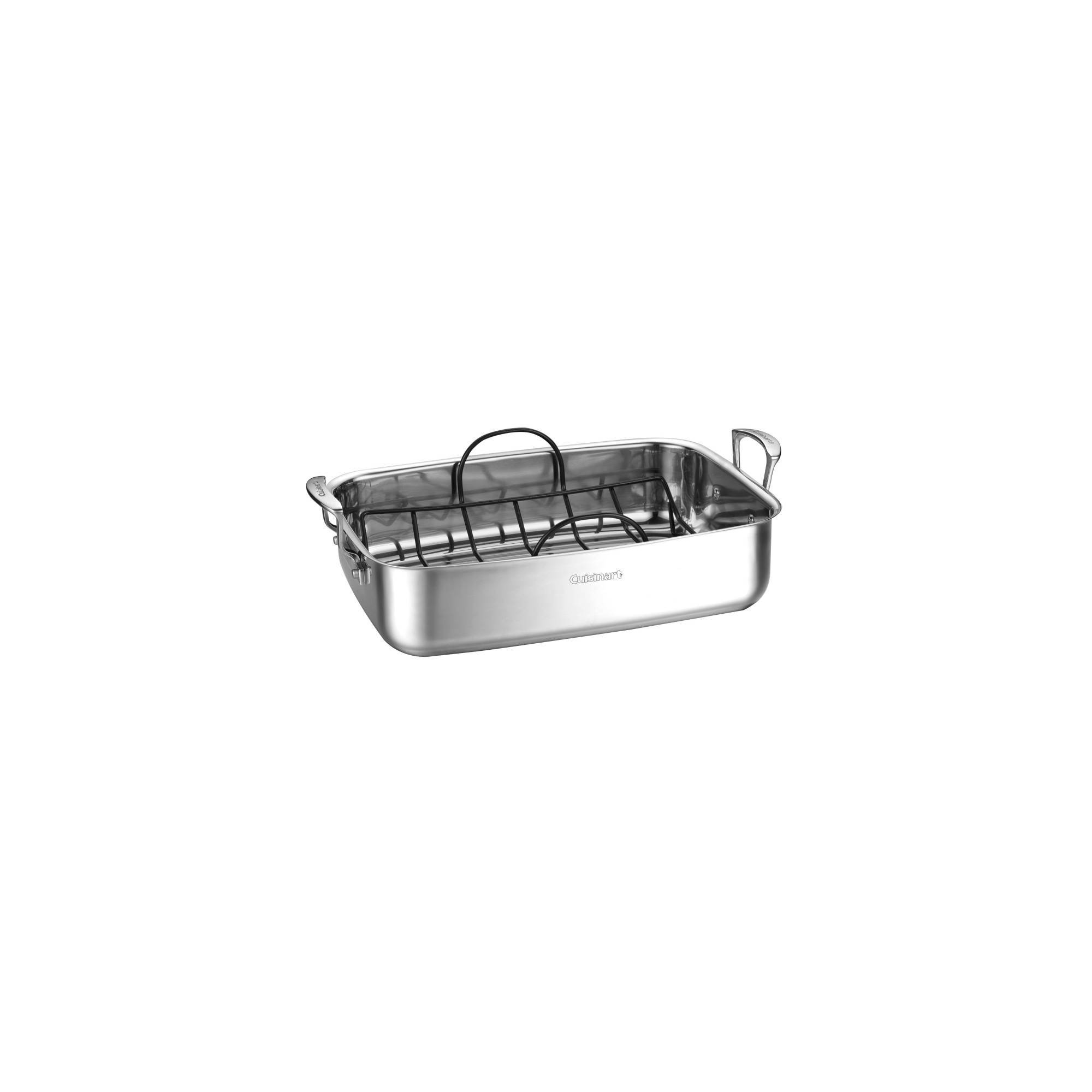 Cuisinart Classic Stainless Steel Roaster with Non-Stick Rack - 83117-15NSR: Turkey Roasting Pan, Even-Heating, Dishwasher-Safe