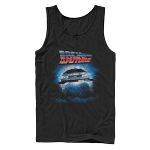 Men's Back to the Future Retro DeLorean Poster Tank Top - 1 of 4