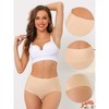 Allegra K Women's Tummy Control Unlined High-Waisted Breathable Hipster Underwear 2 Packs - 3 of 4