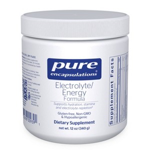 Pure Encapsulations Electrolyte Energy Formula - Hydration Supplement for Muscle Recovery, Minerals, Mental Focus, and Working Out* - 12 Ounces - 1 of 4