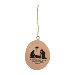 Nativity Silhouette Wood Slice Christmas Ornaments - 12 Pc. : Target