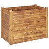 vidaXL Planter Flower Plant Box for Outdoor Patio Garden Solid Wood Acacia - 3 of 4