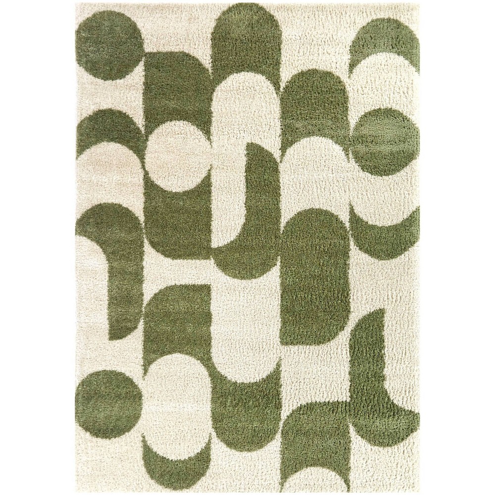 Photos - Area Rug 7'10"x10' Cesaire Modern Abstract Kids'  Green: Geometric, Fade-Resistant, Medium Pile - Balta Rugs