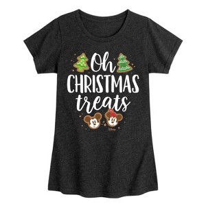 Girls' - Disney - Oh Christmas Treats Fitted Short Sleeve Graphic T-Shirt - 1 of 4