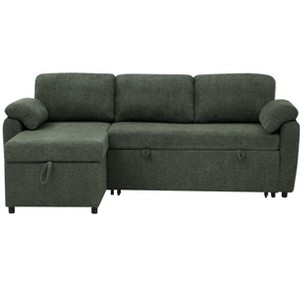 TiramisuBest 86" Gray Upholstered Pull-Out Sofa Bed - 1 of 4