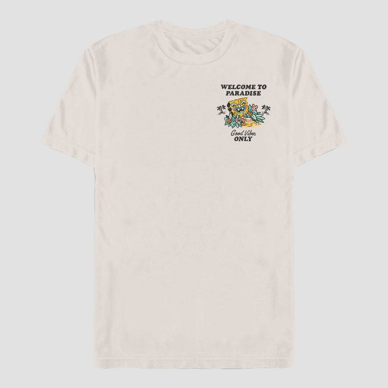 Men&#39;s Nickelodeon SpongeBob SquarePants Short Sleeve Graphic T-Shirt - Cream, 1 of 5