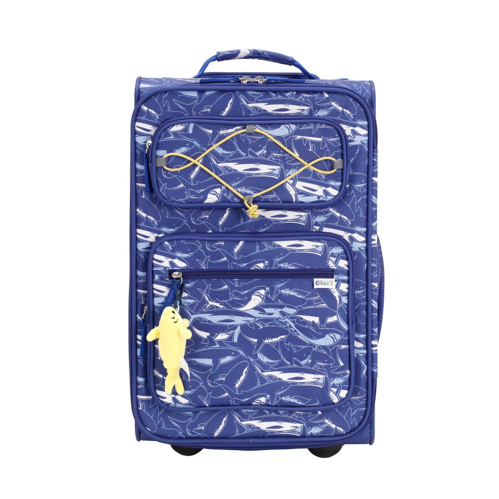 Photos - Luggage Crckt Kids' Softside Carry On Suitcase - Blue Shark