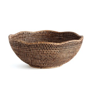 Plum & Post Burma Rattan Scalloped Edge Decorative Bowl - 1 of 4