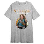 Willow Main Character In Circle Crew Neck Short Sleeve Athletic Heather Women’s Night Shirt