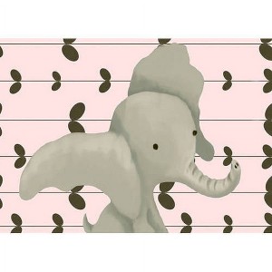 Oopsy Daisy's Edison the Elephant - Red Canvas Wall Art - Size 14x10 - 1 of 1