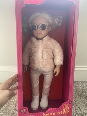 Our Generation Lucia 18 Fashion Doll with Faux-Fur Jacket & Floral Dress